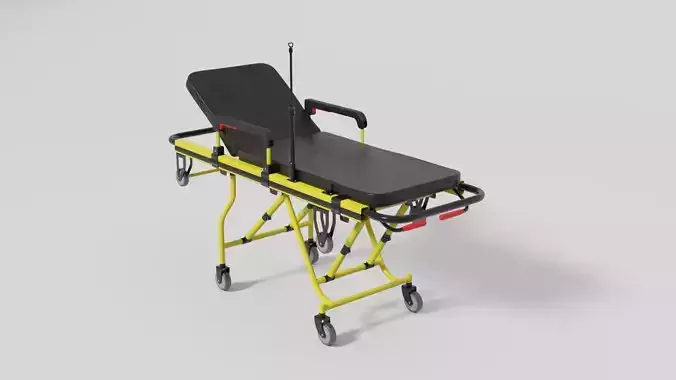 Emergency ambulance stretcher 3D model