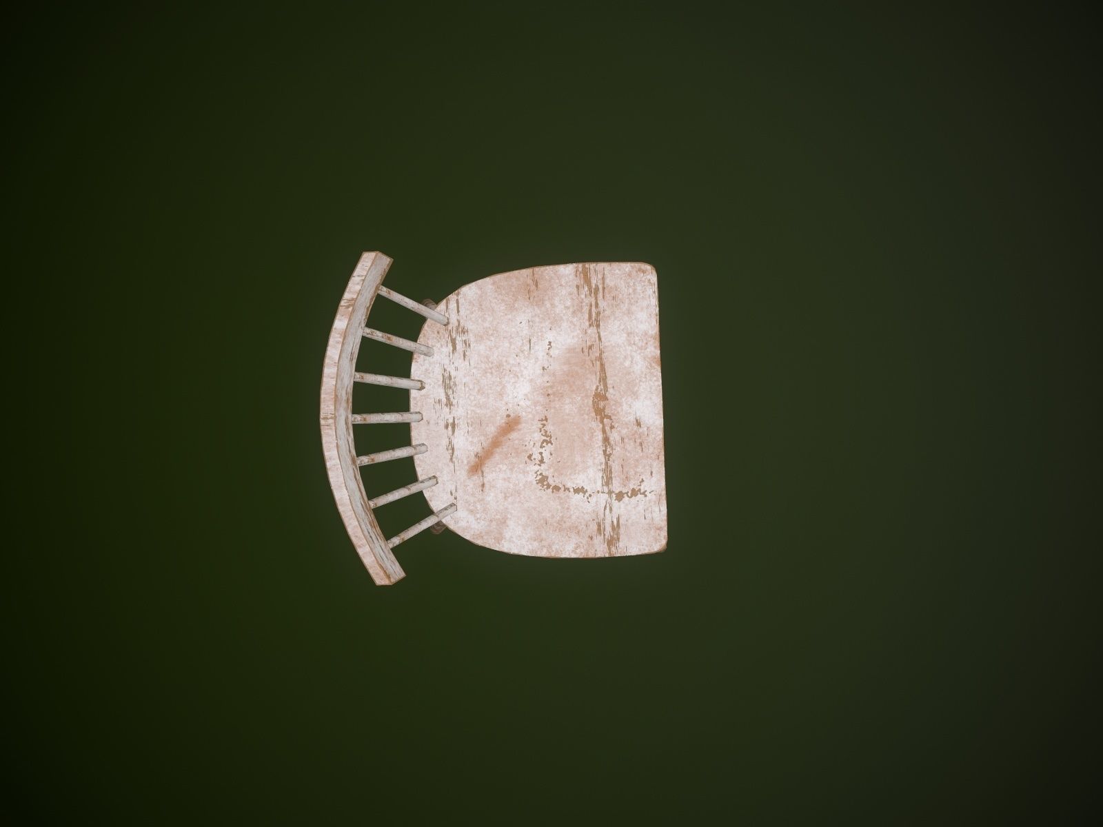 Dirty Wooden Chair  Low-poly 3D model_12