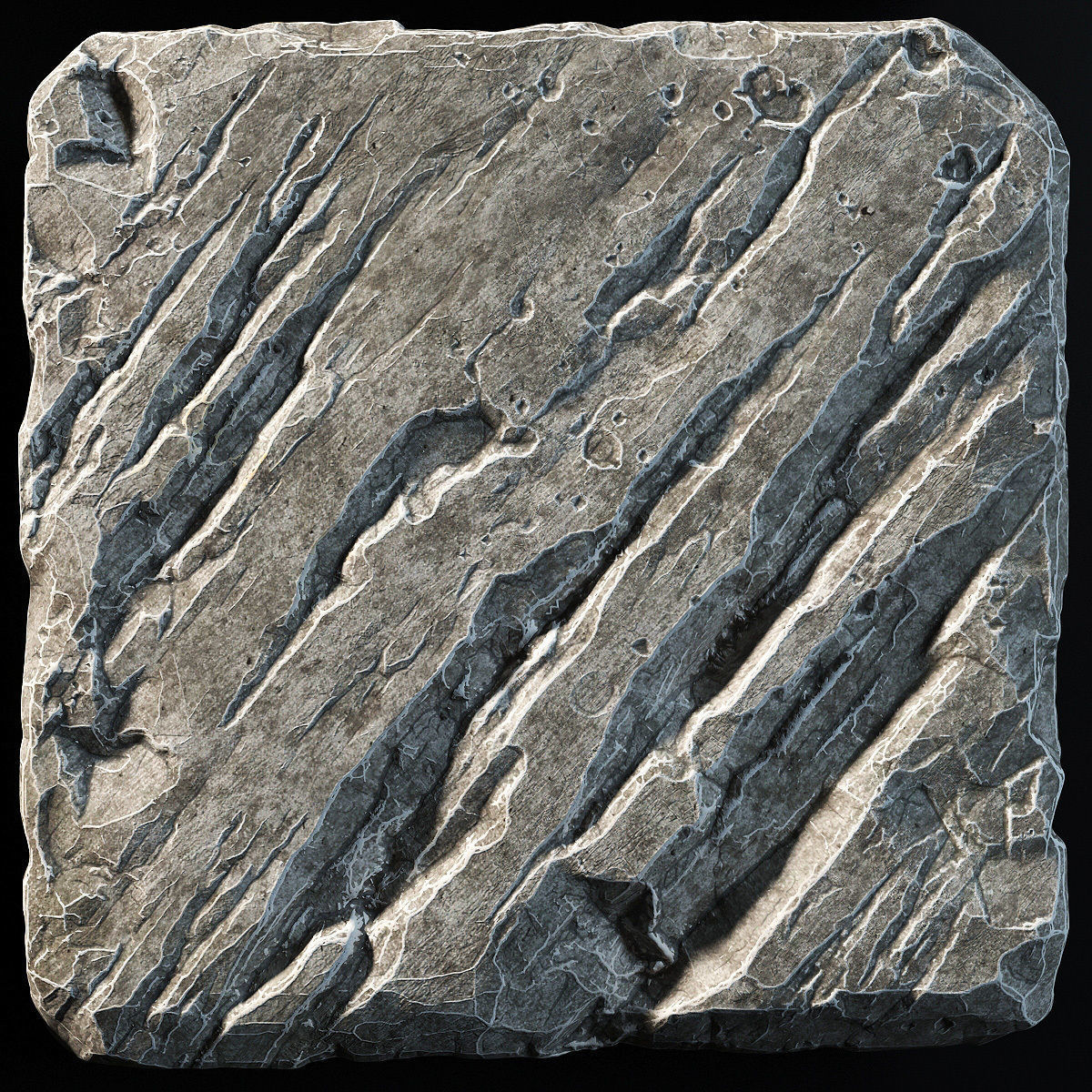 Slab stone rock granite huge n1 3D model_7