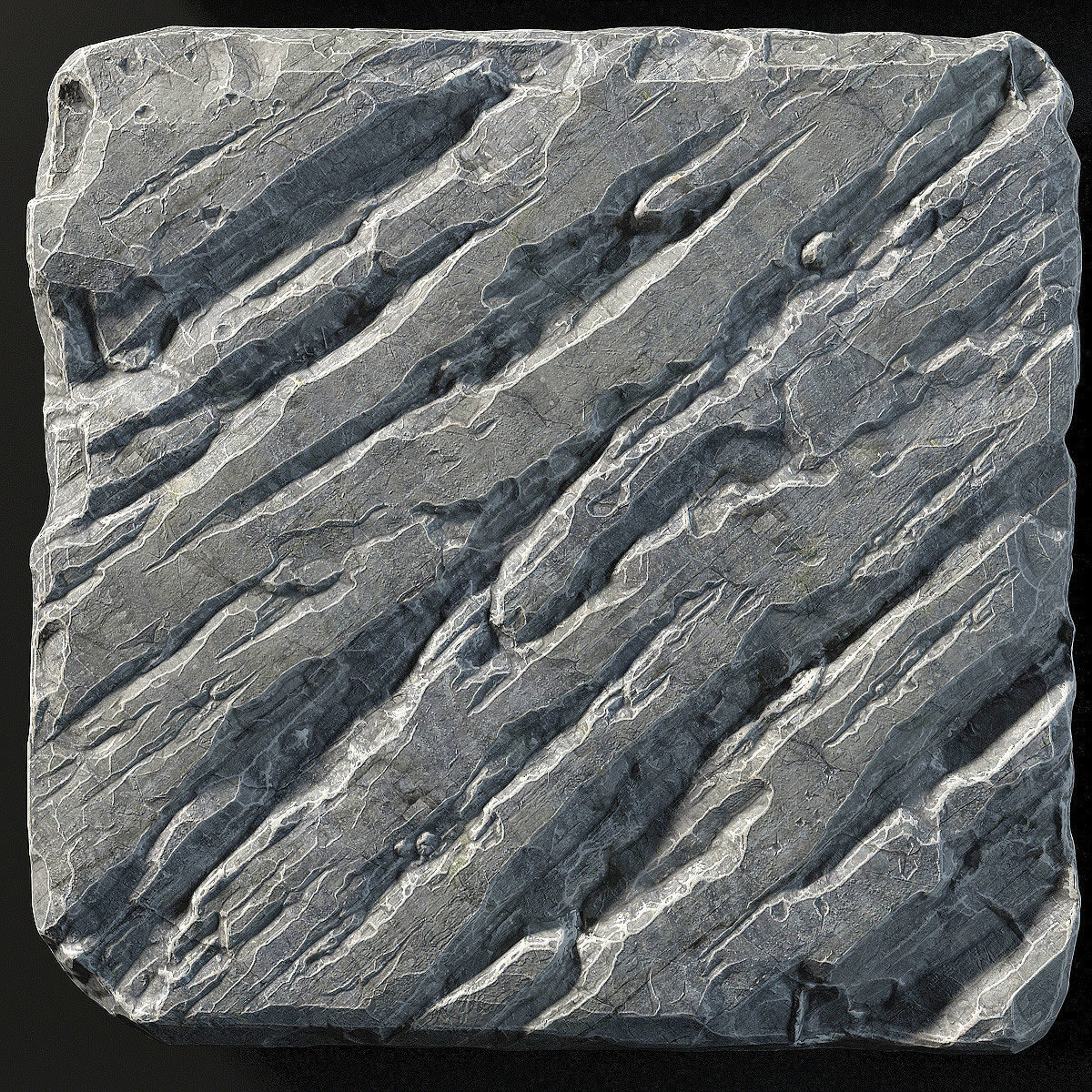 Slab stone rock granite huge n1 3D model_8