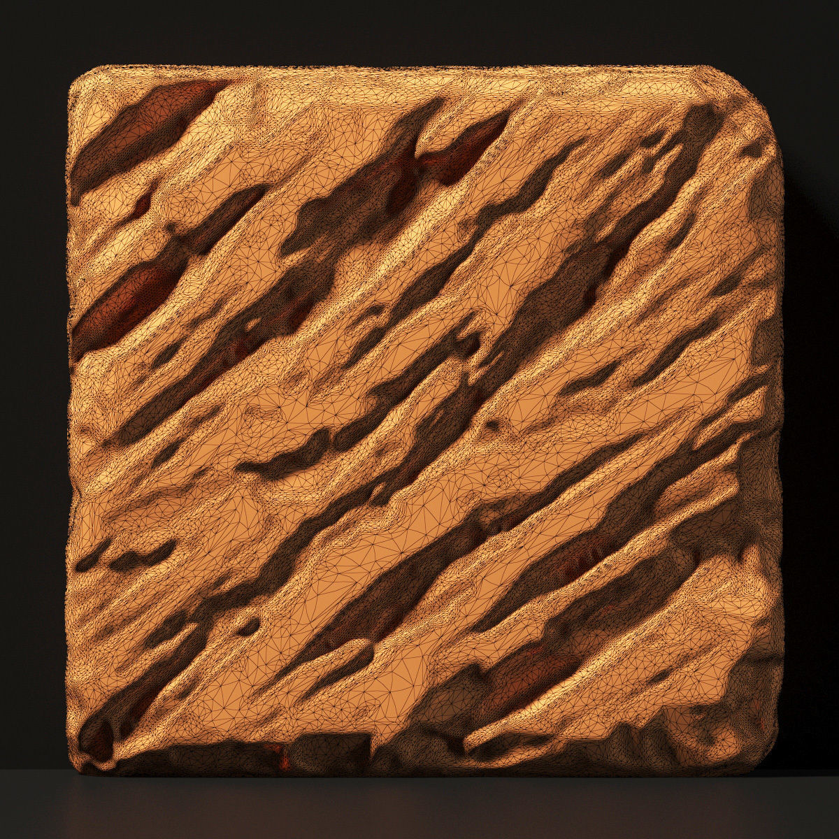 Slab stone rock granite huge n1 3D model_10