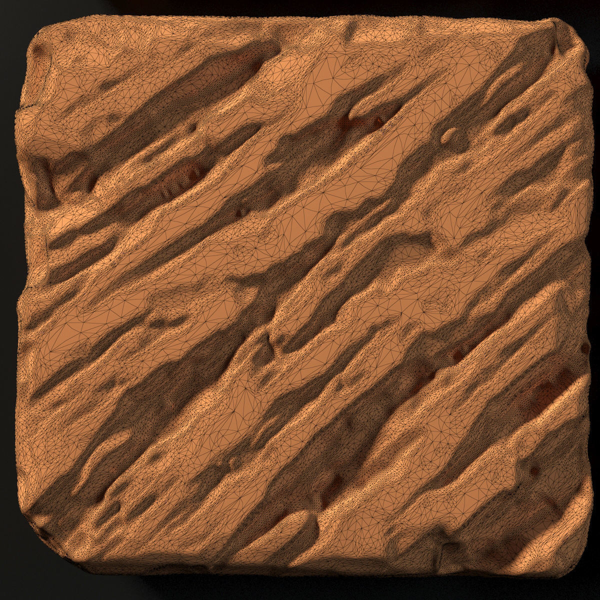 Slab stone rock granite huge n1 3D model_15