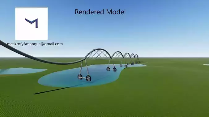 Center Pivot Irrigation System 3D model