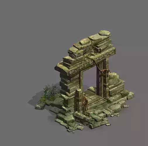 Kashayana Buddha in the ruins of the forest 3 3D model