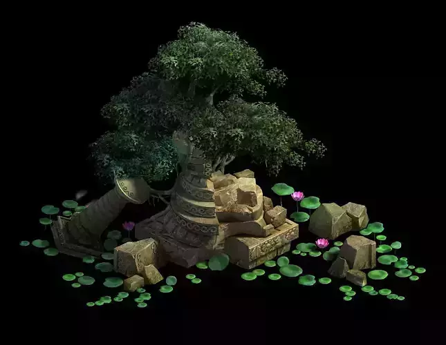 Kashayana Buddhist Forest Broken Water Pagoda