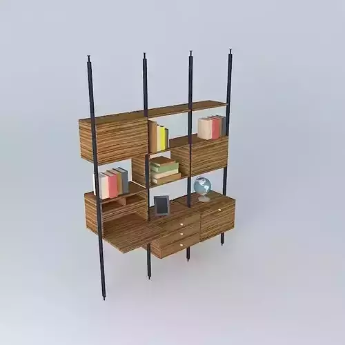 shelves section.SU 3D model.
