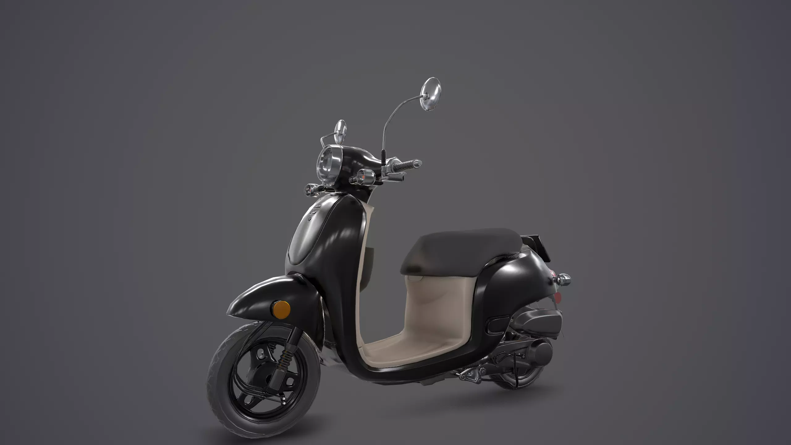 Game Ready Motorcycle scooter Low-poly 3D model_0