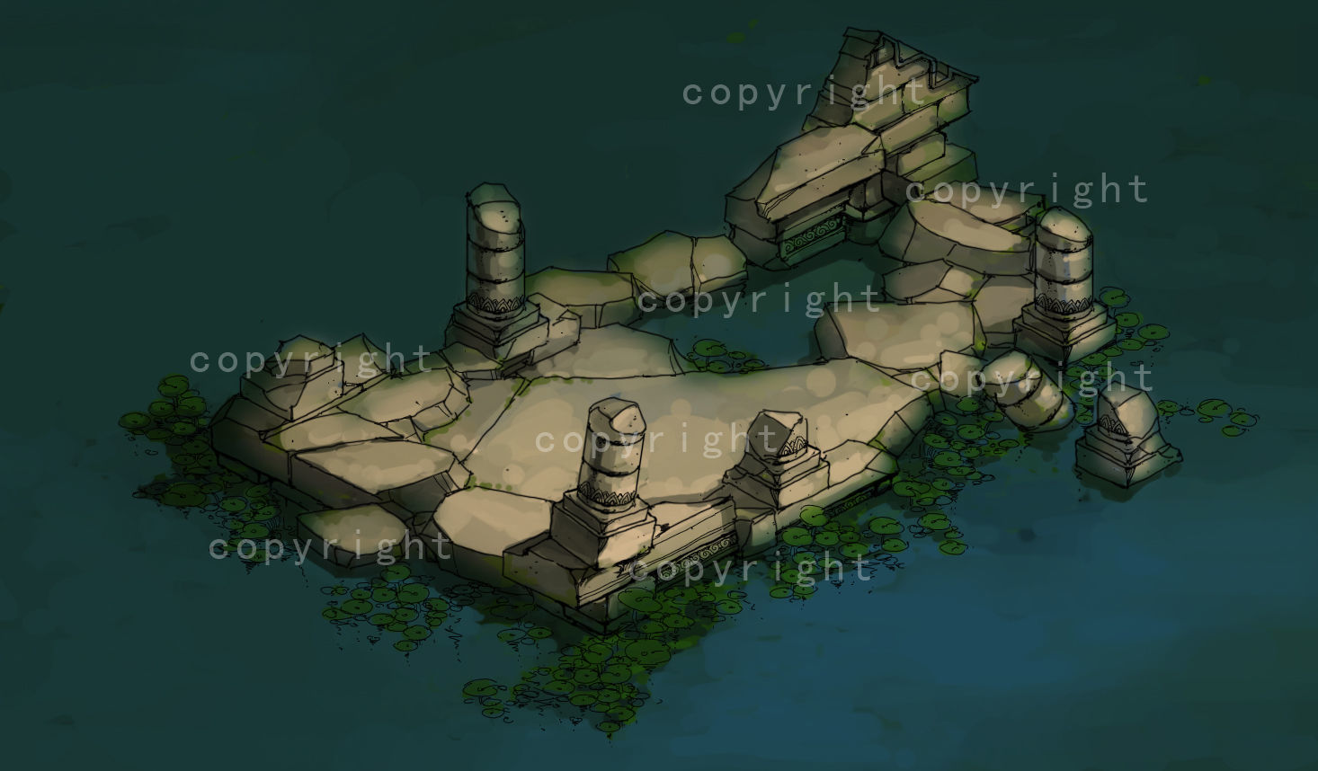 Model - Kashayana Buddha Forest Water Cloister 3D model_1