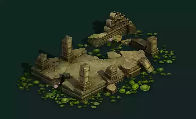 Model - Kashayana Buddha Forest Water Cloister 02