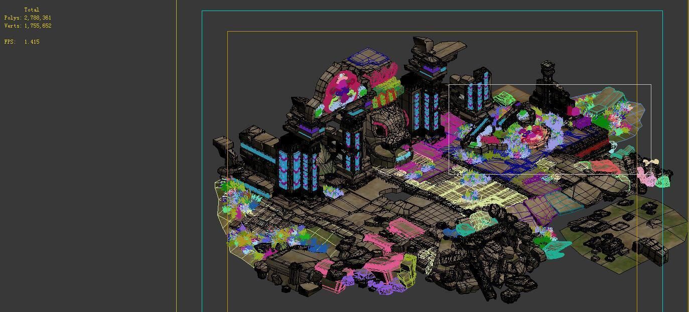 Kashayana Buddha Forest Four Kings Hall ruins 3D model_1