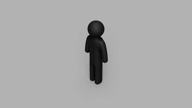 Stickman Stylized Human Figurine 3D print model