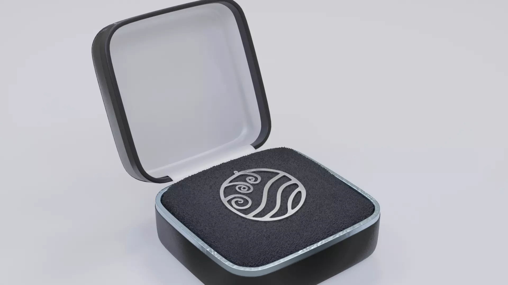 Wave Pendant 3D print model_0