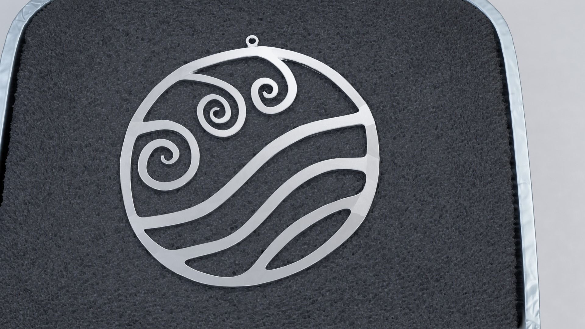 Wave Pendant 3D print model_3