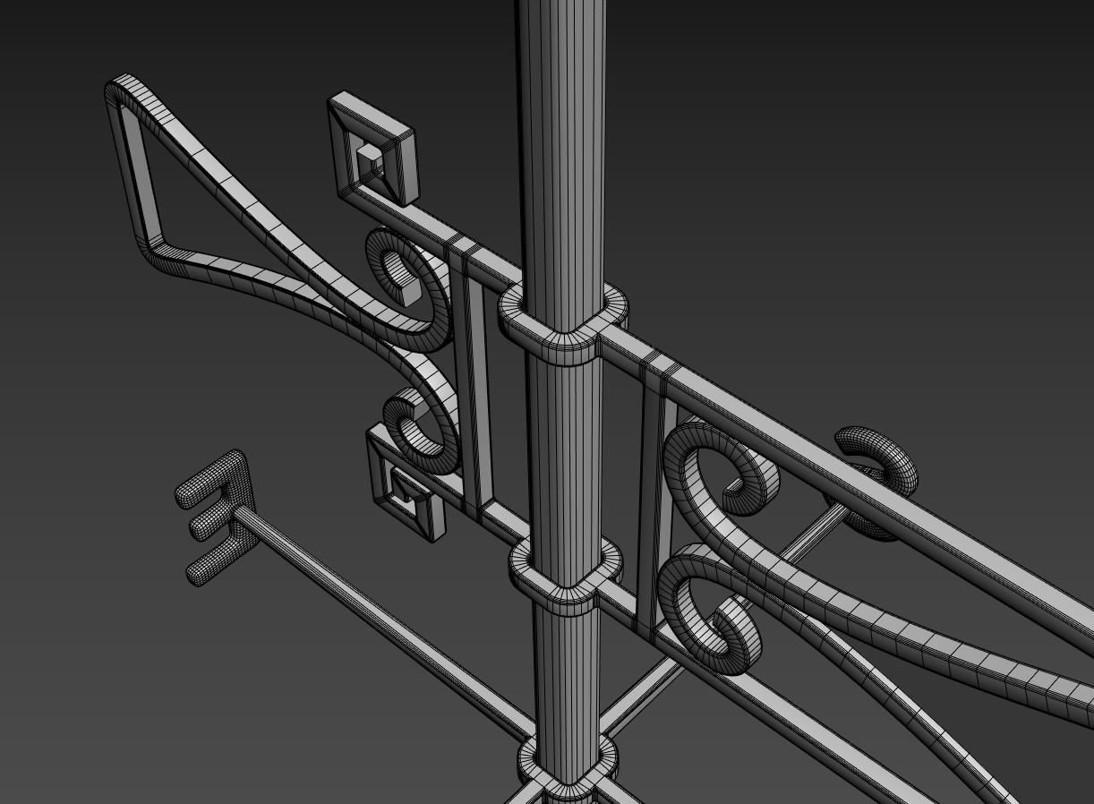 weather vane 3D model_20