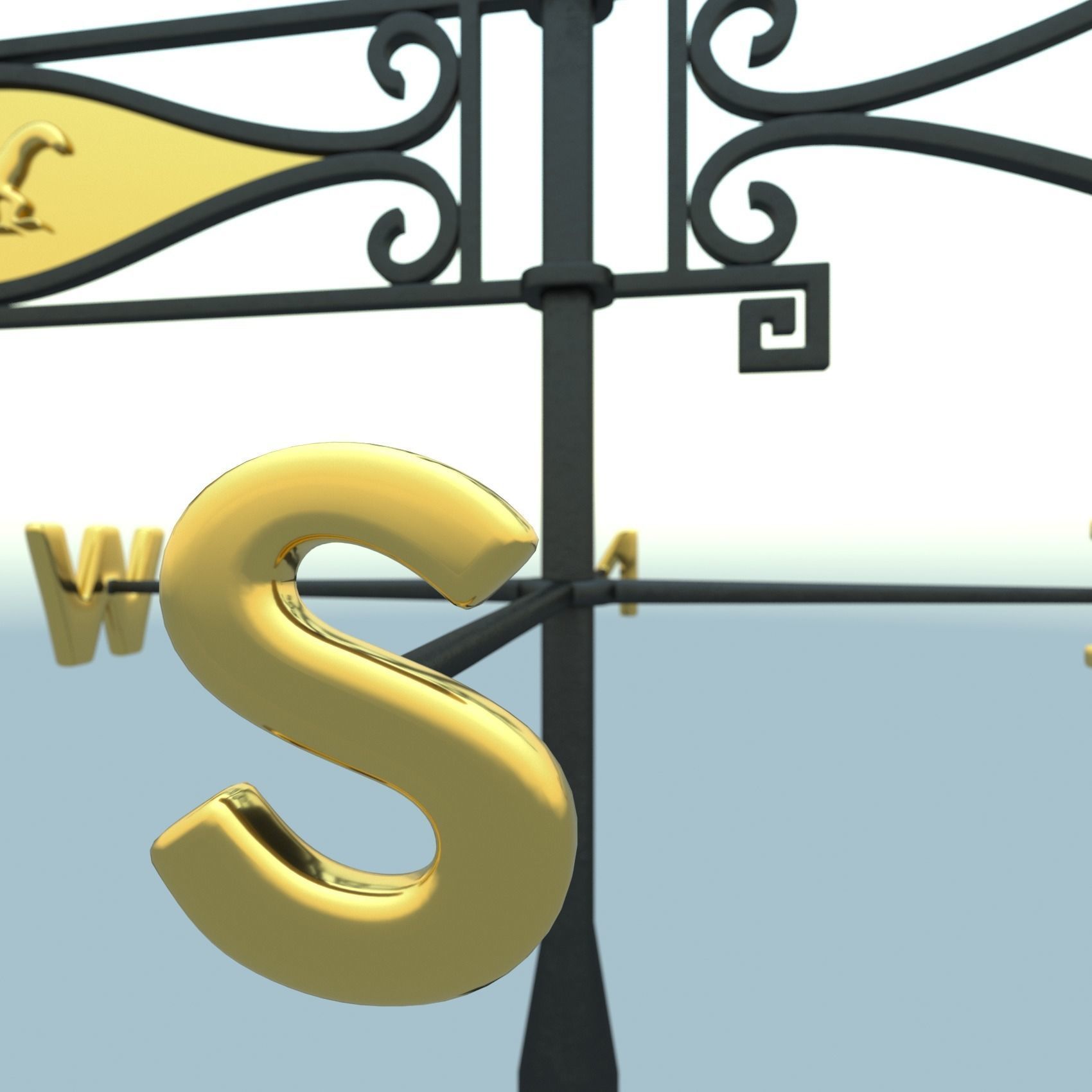 weather vane 3D model_4