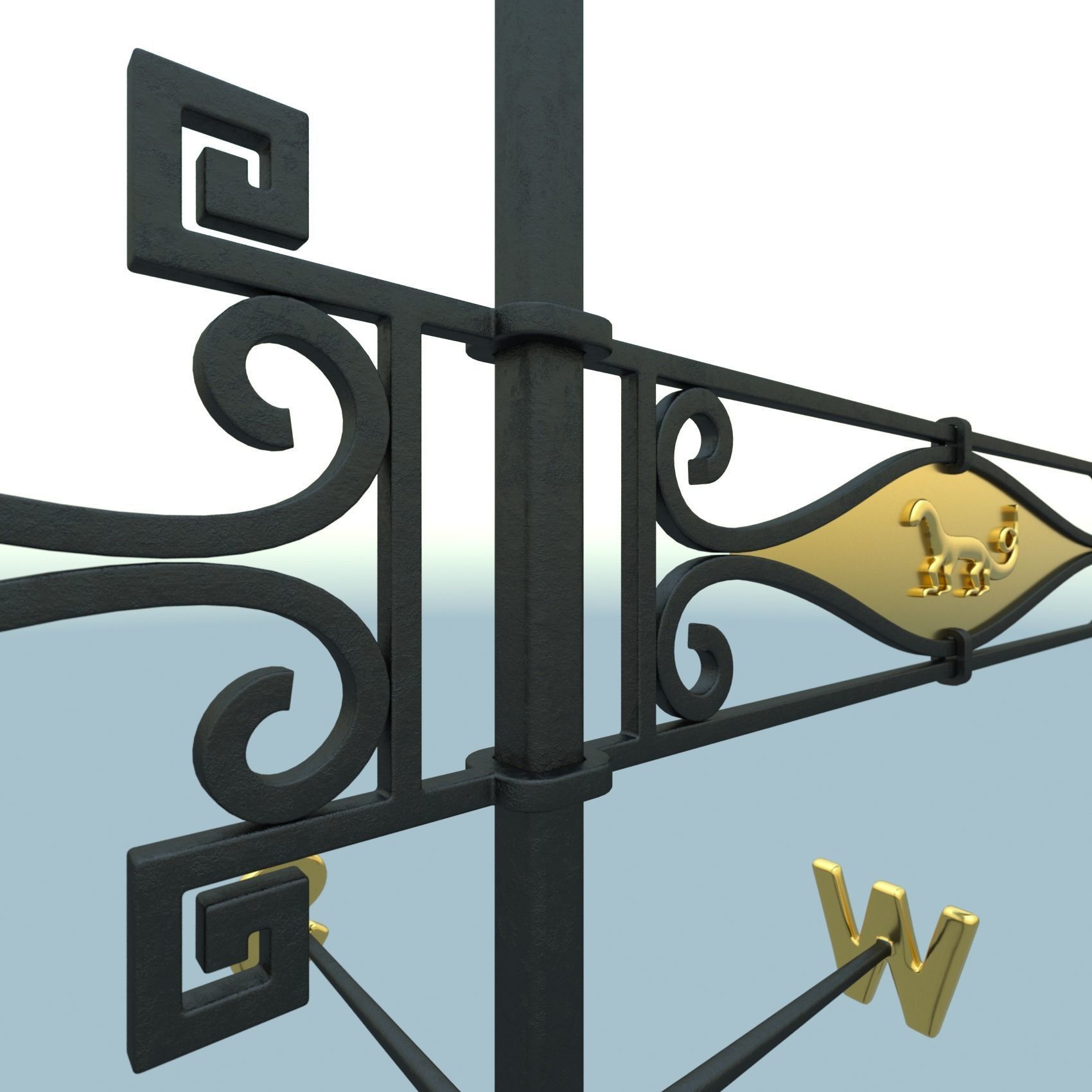 weather vane 3D model_2