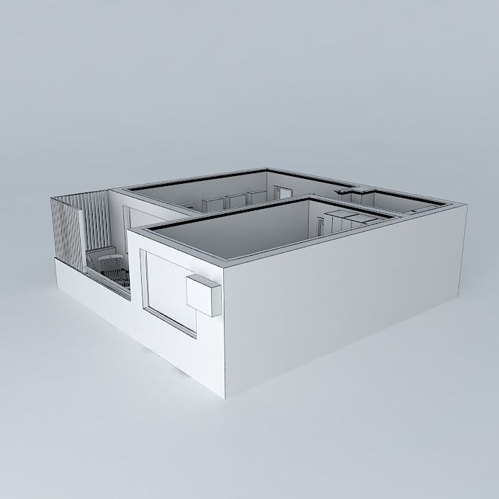 Apartment 3D model house Free 3D model_3