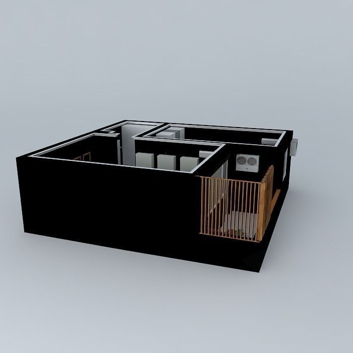 Apartment 3D model house Free 3D model_1