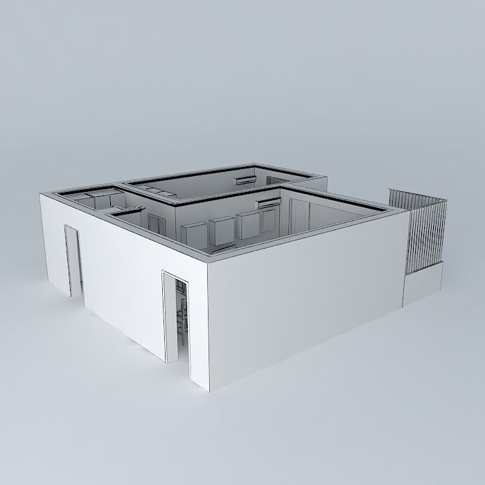 Apartment 3D model house Free 3D model_4