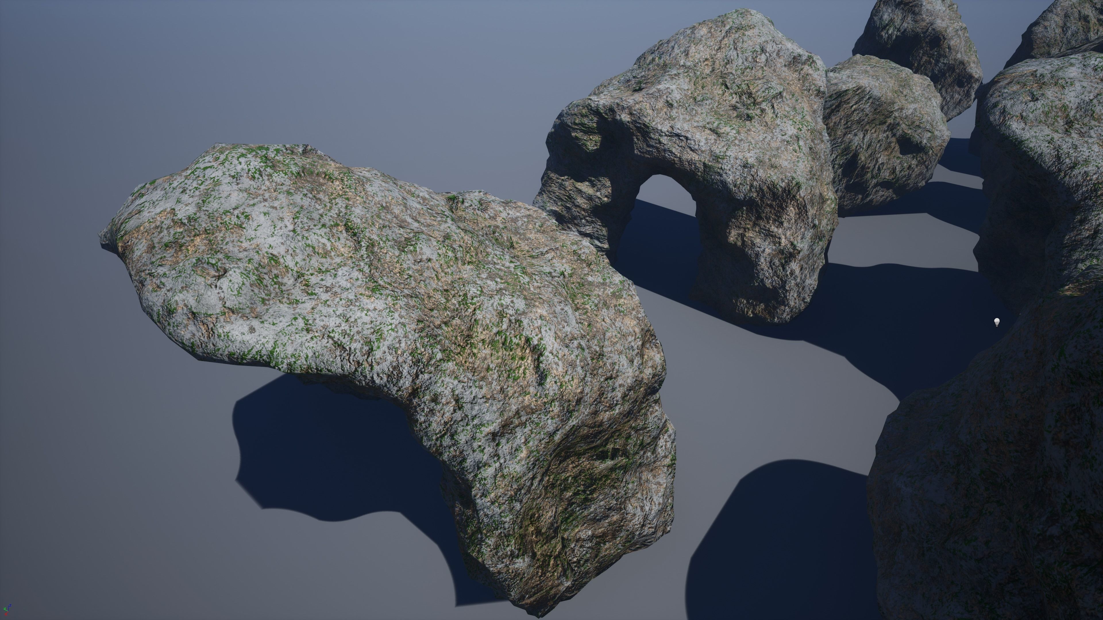 Rocks-winter textures included Free low-poly 3D model_27