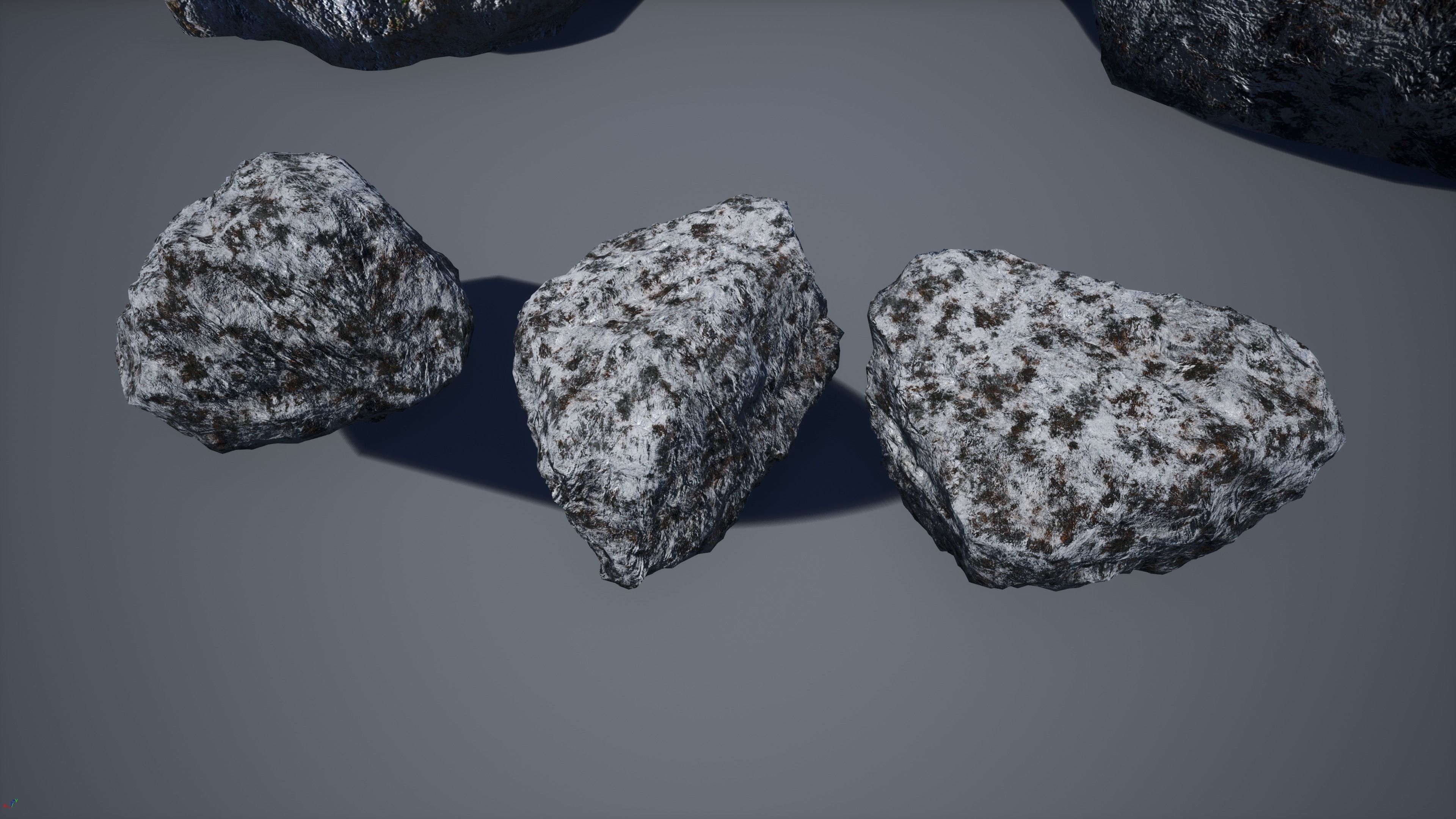 Rocks-winter textures included Free low-poly 3D model_24