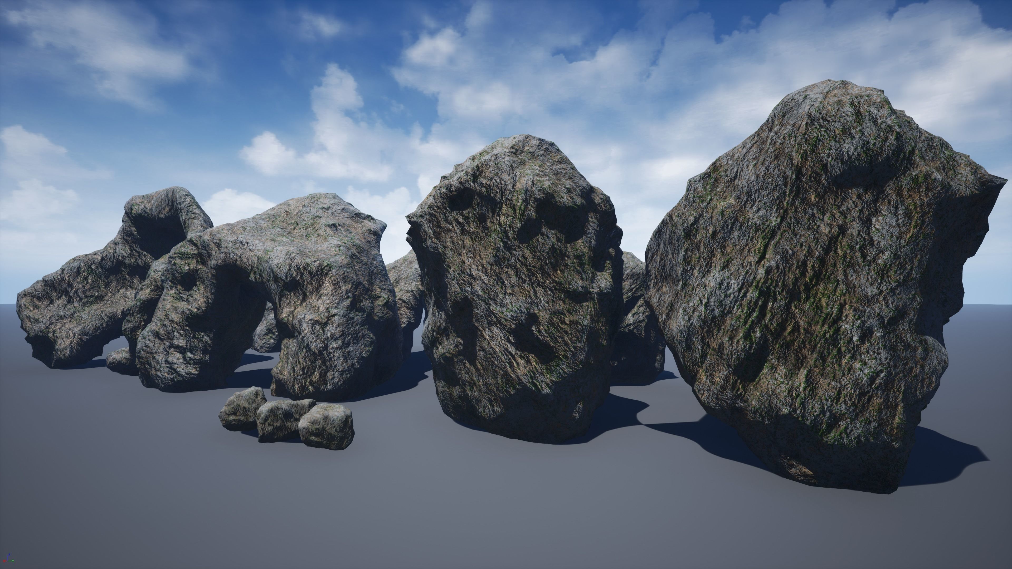 Rocks-winter textures included Free low-poly 3D model_29