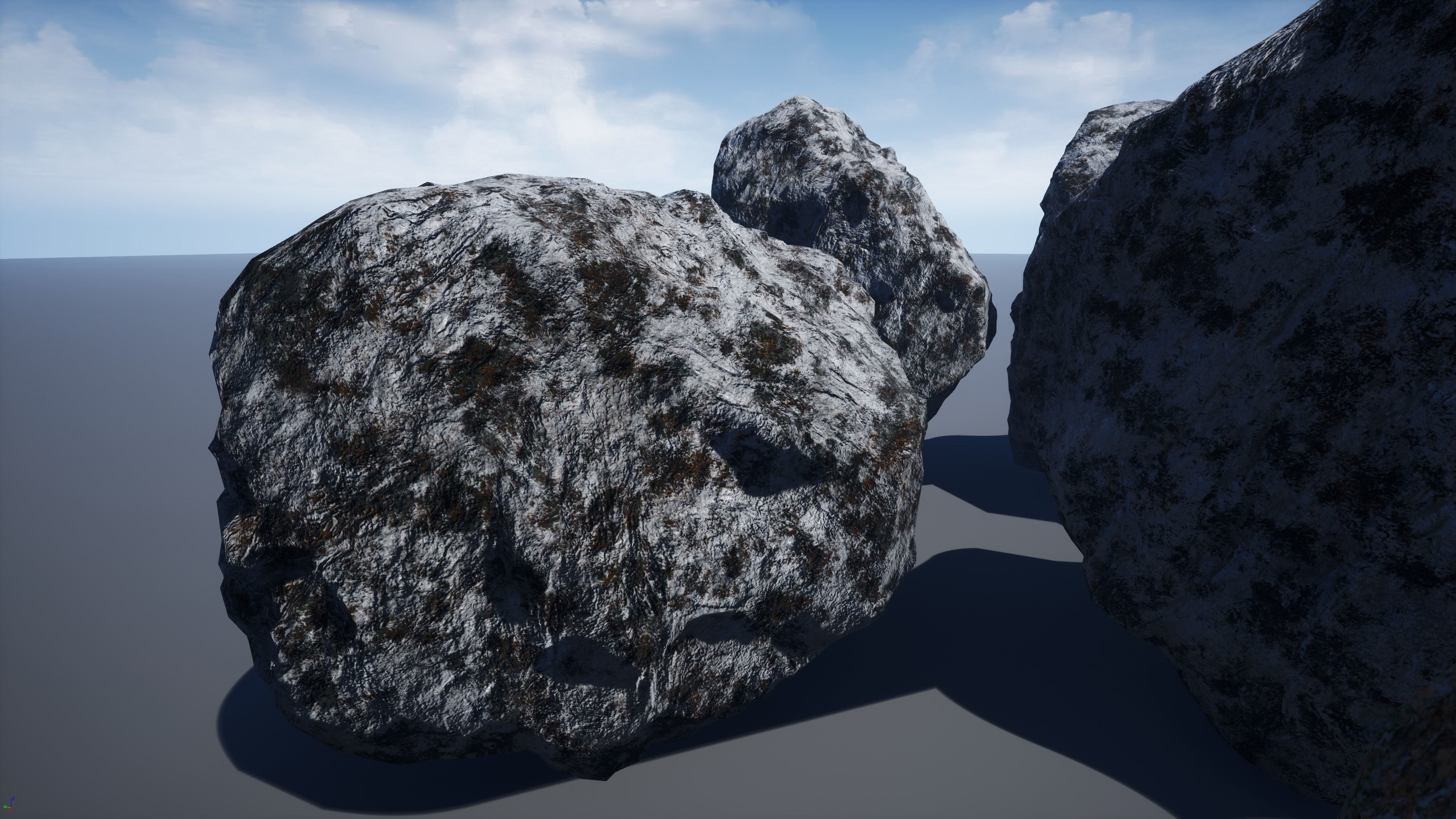 Rocks-winter textures included Free low-poly 3D model_16