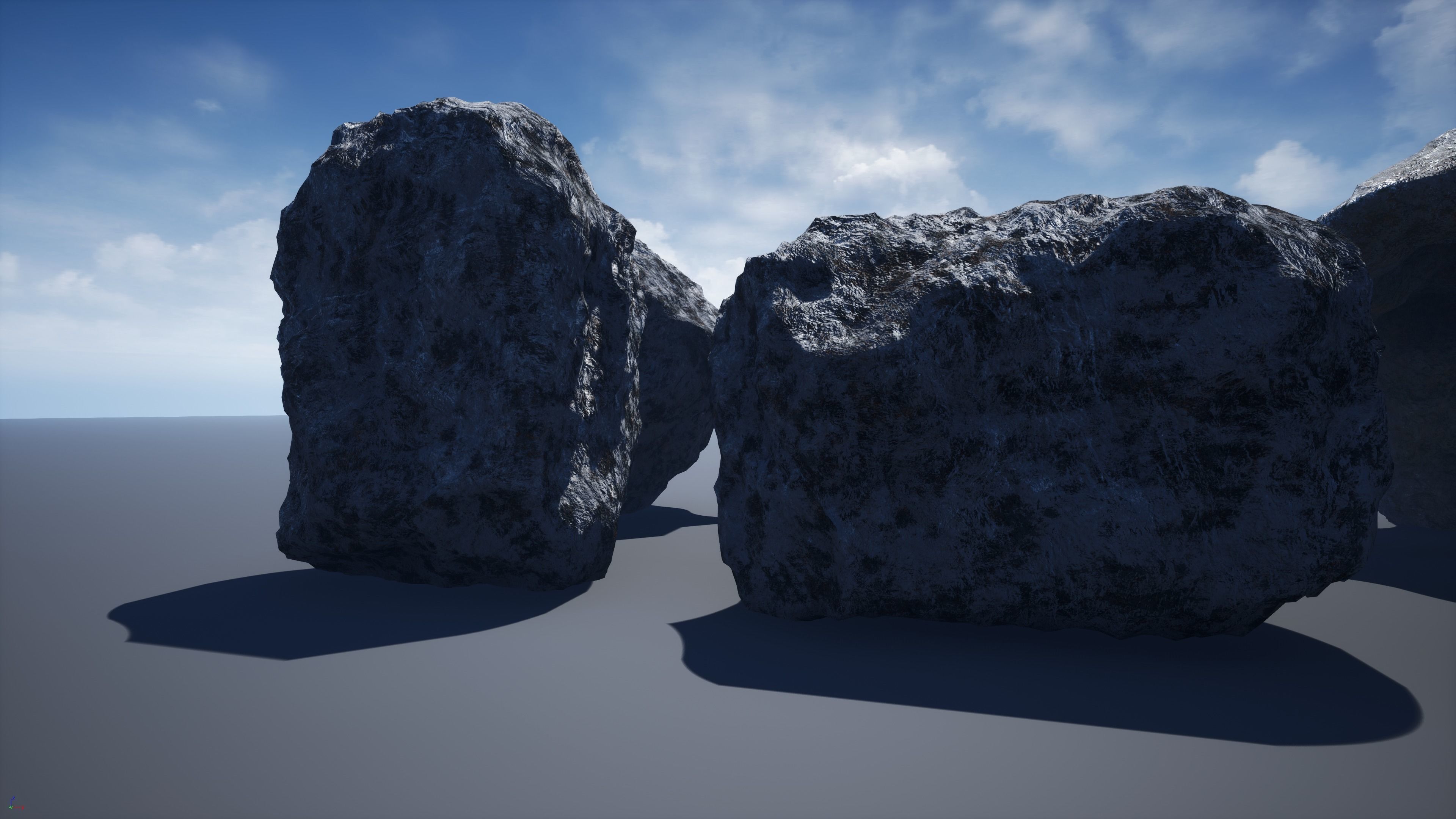 Rocks-winter textures included Free low-poly 3D model_22