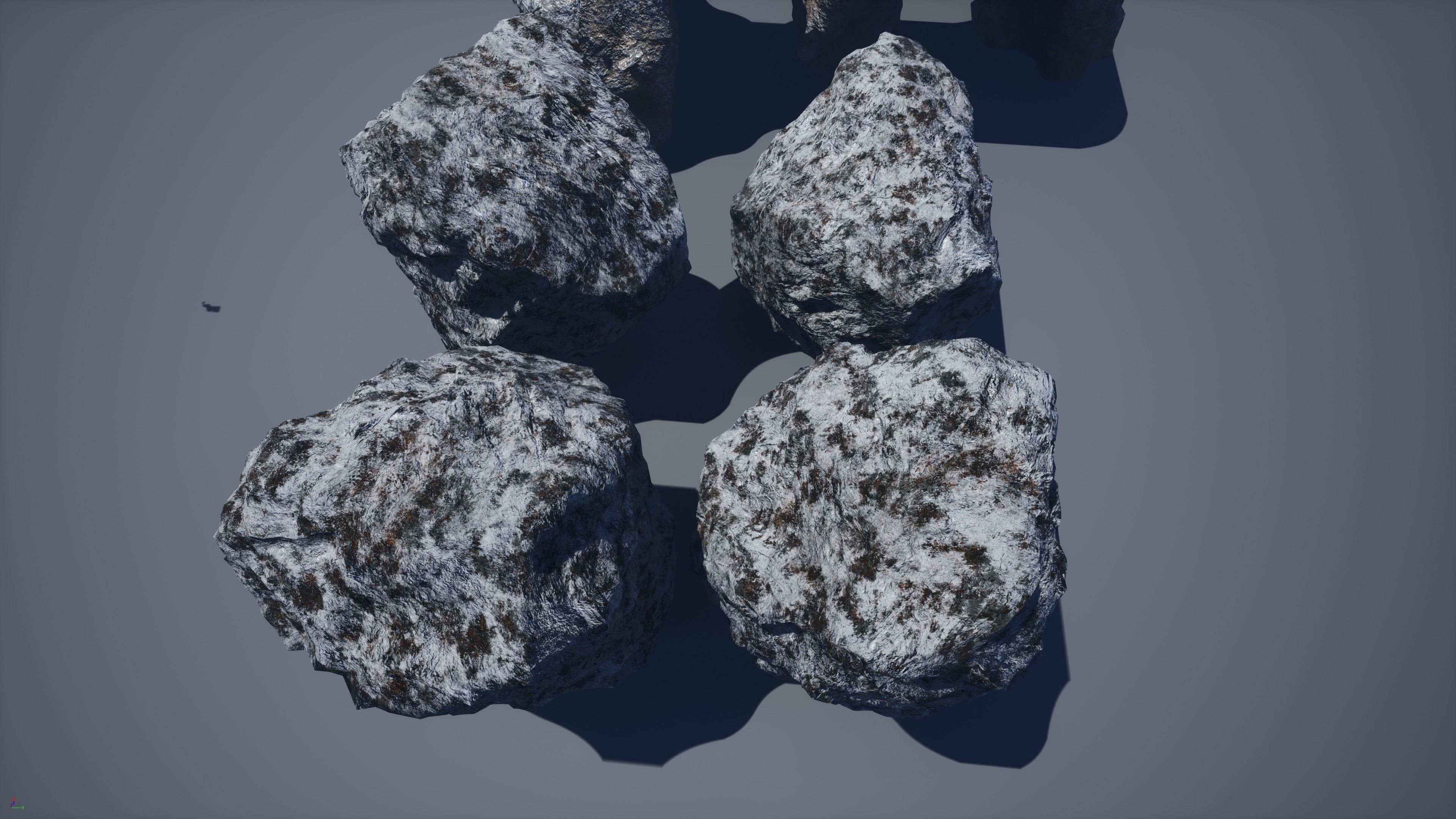 Rocks-winter textures included Free low-poly 3D model_14