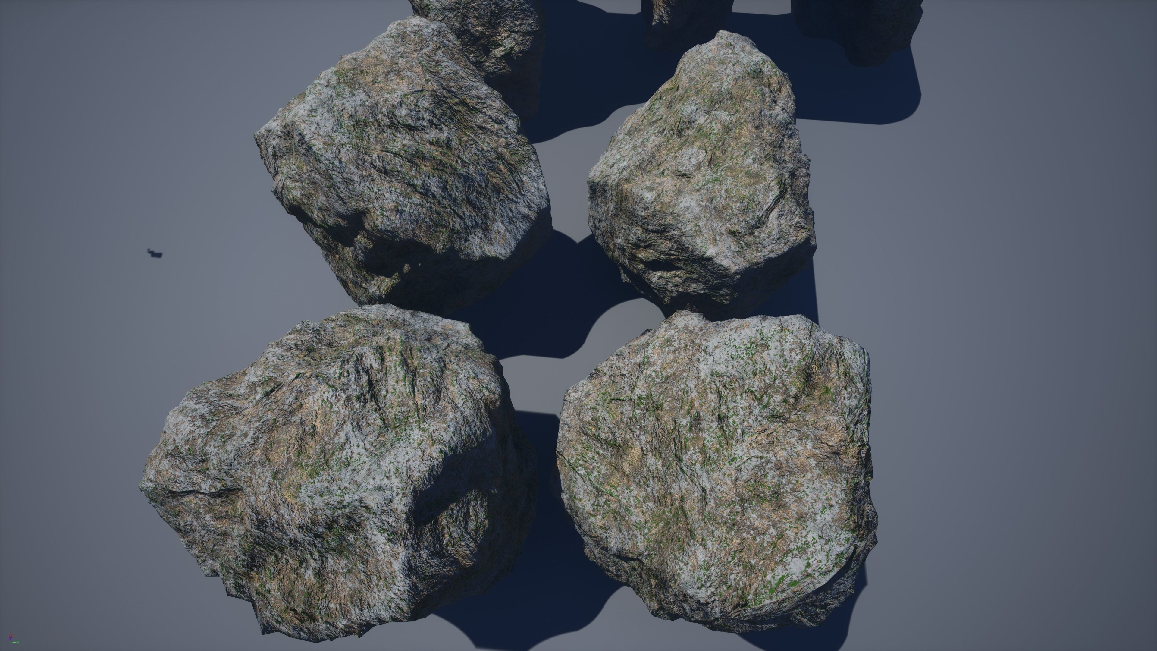 Rocks-winter textures included Free low-poly 3D model_28