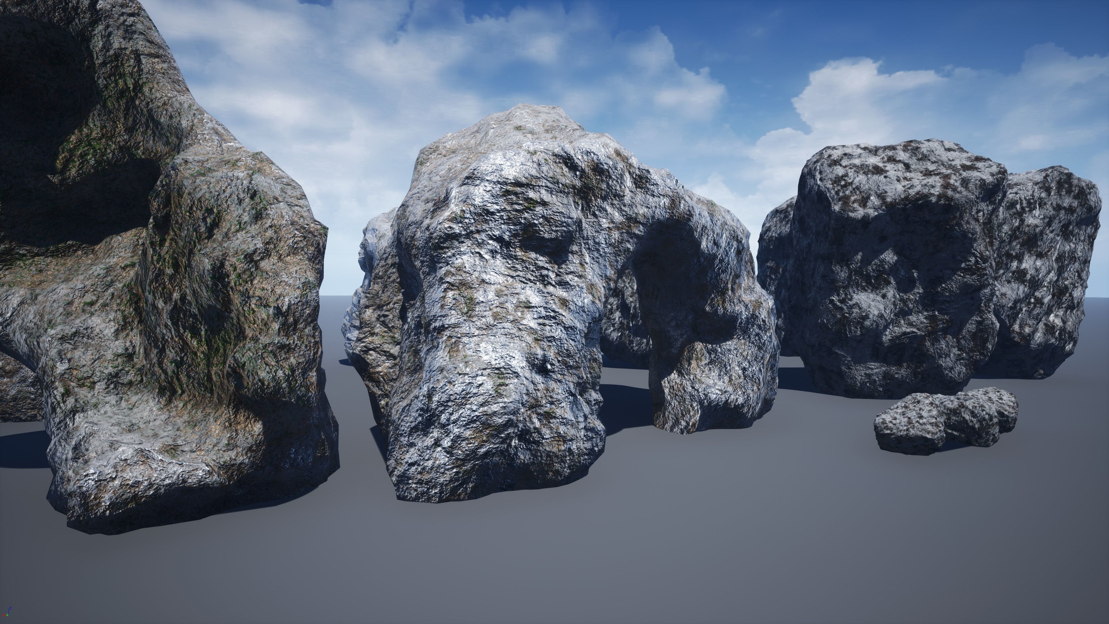 Rocks-winter textures included Free low-poly 3D model_19