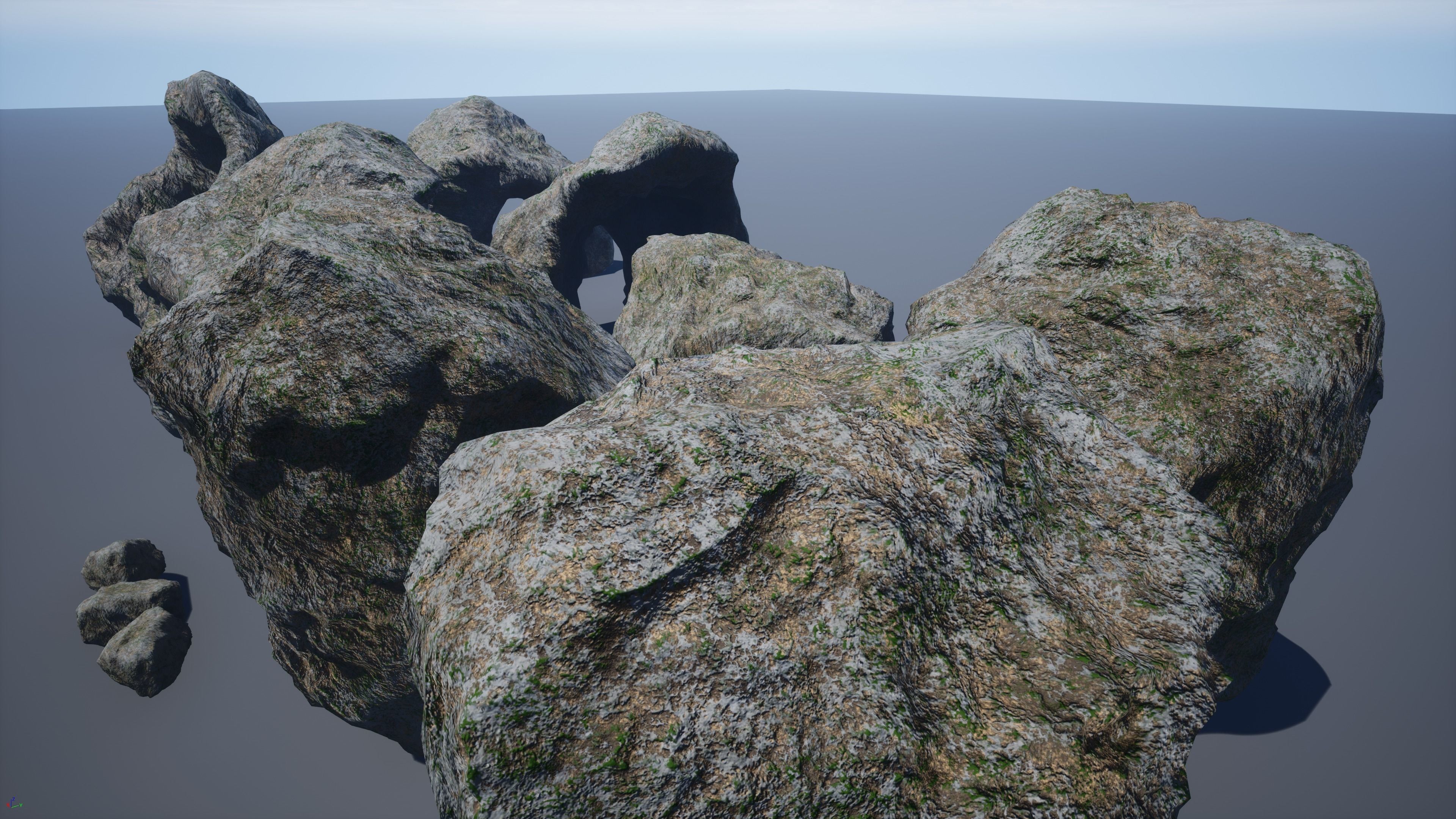 Rocks-winter textures included Free low-poly 3D model_30