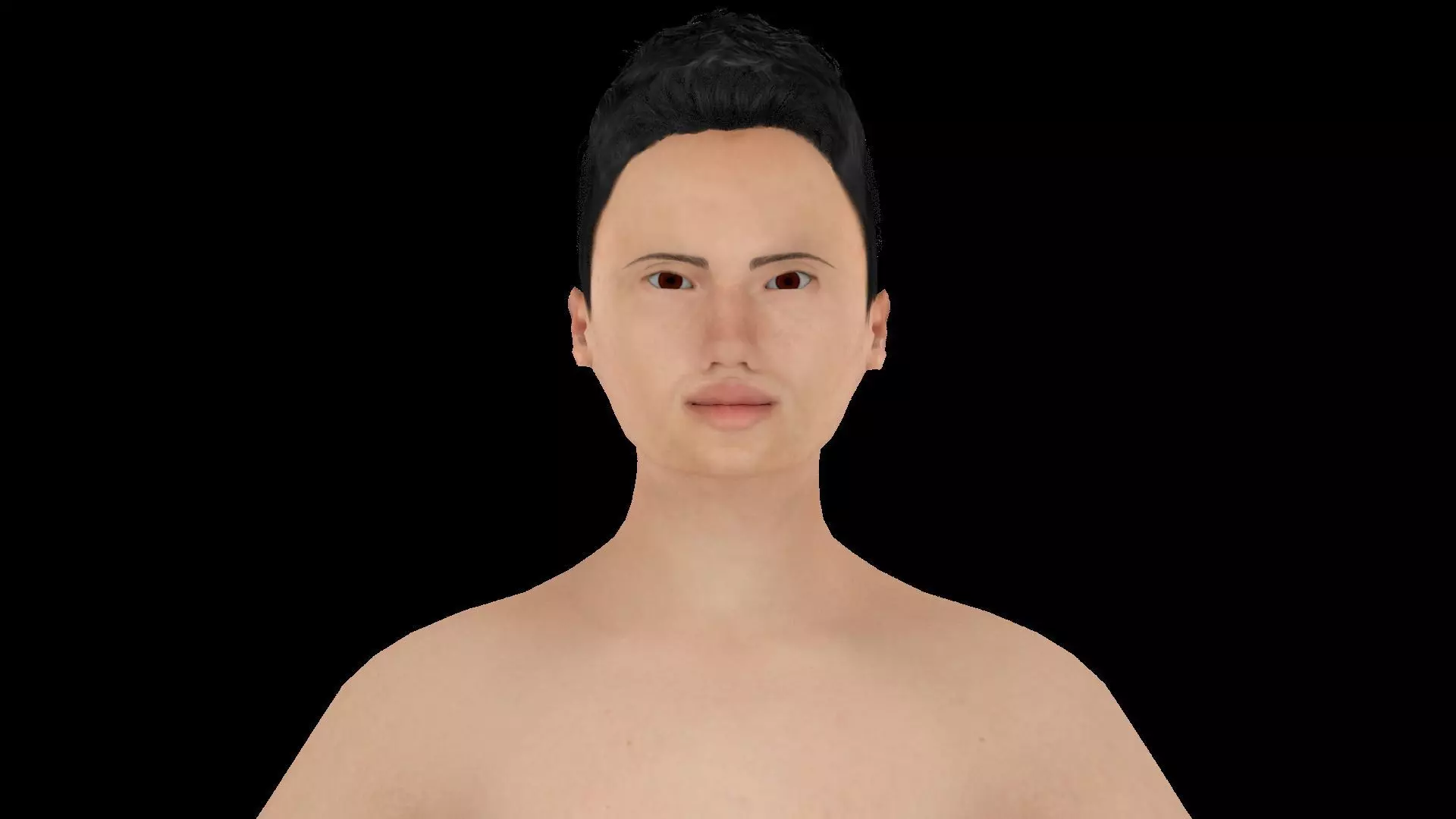 Model 2 naked person 3D model_0