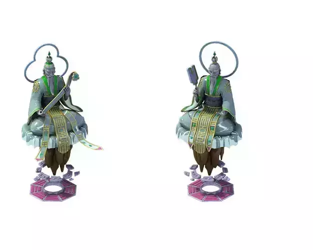 Game model - mirror Yao Yao jade statue