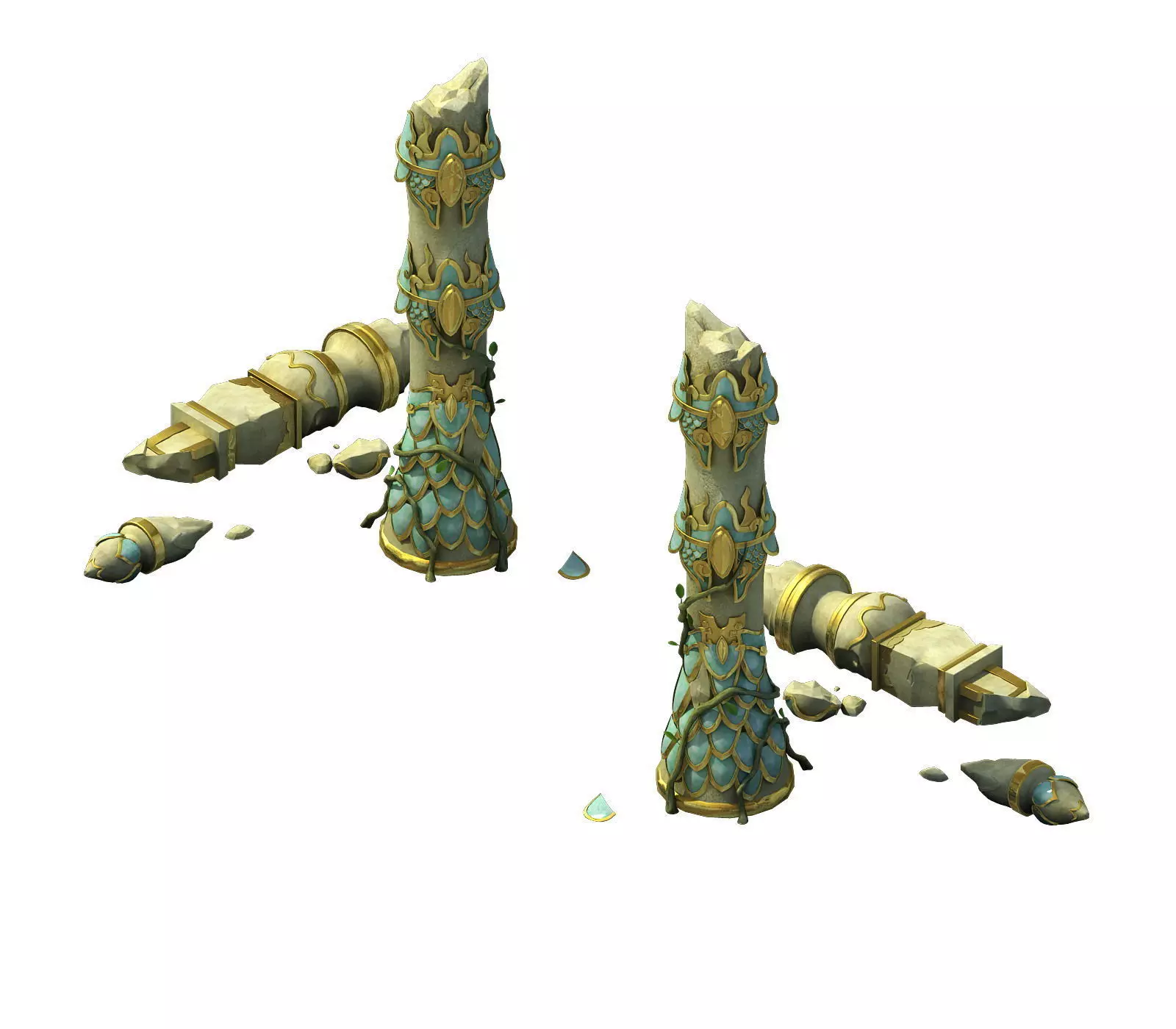 Game Model - Garden - Eroded Clouds Column 01 3D model_0