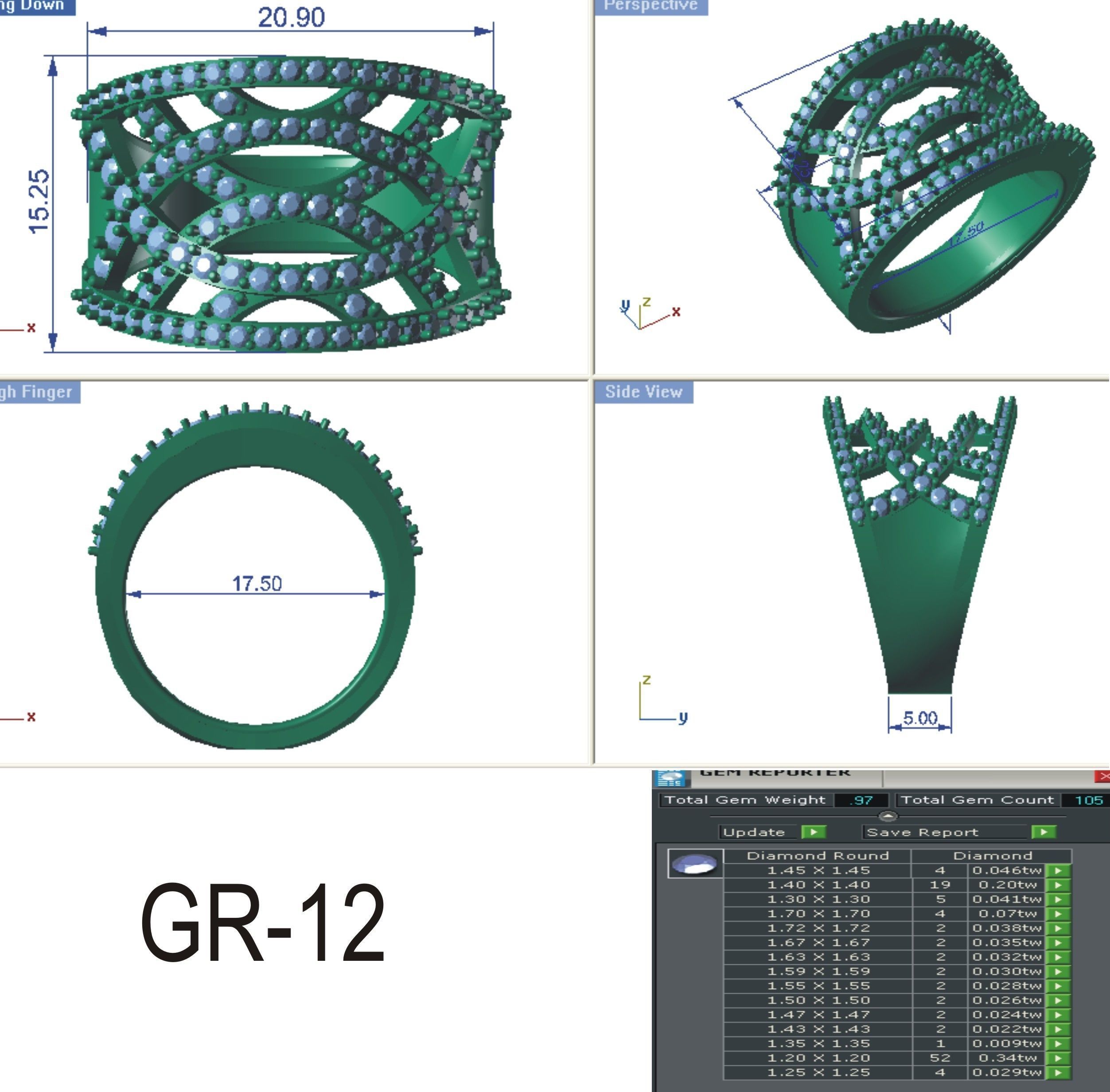 LADIES RING BSJ-R 8888 3D print model_2
