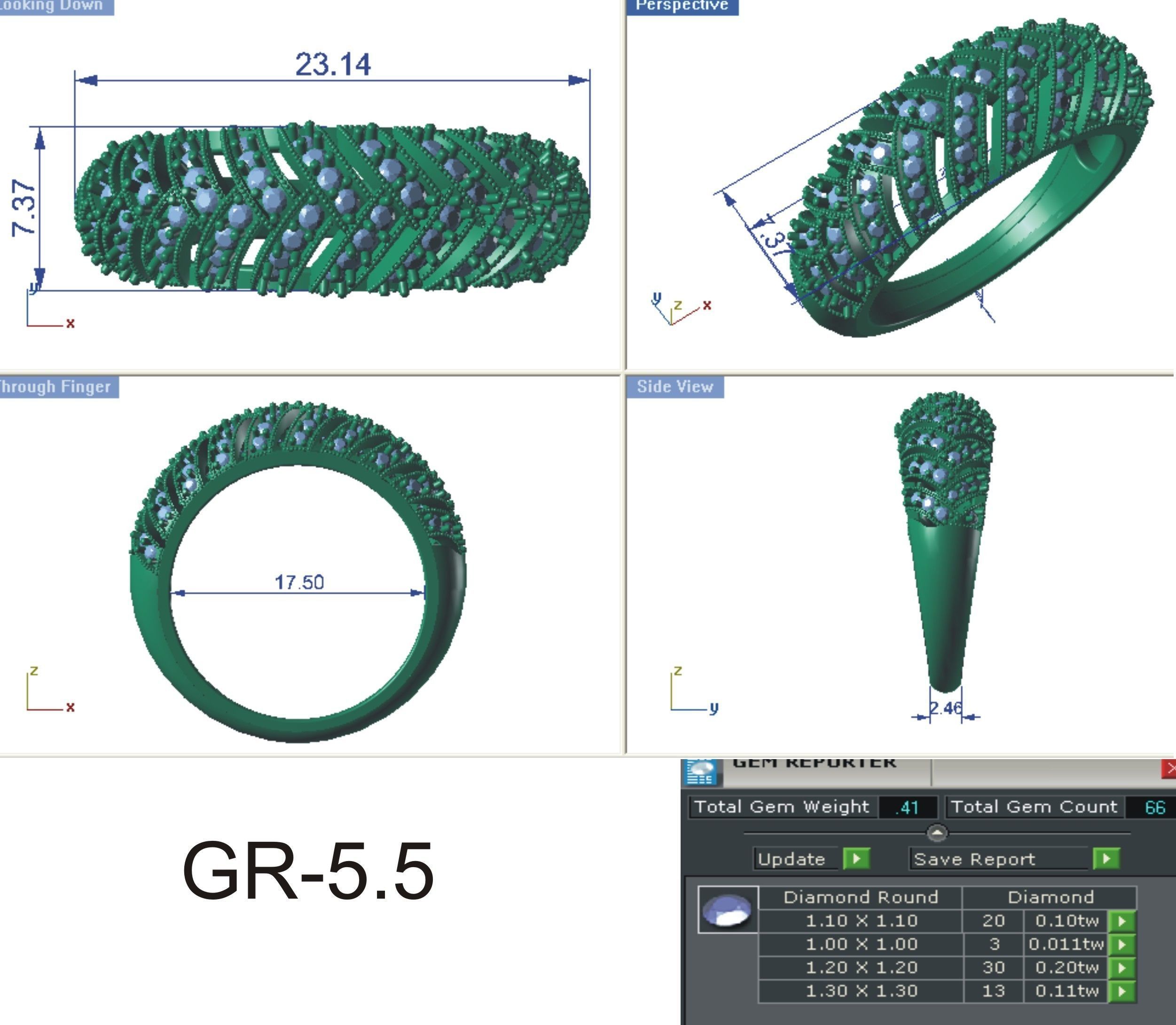 LADIES RING BSJ-R 8897 3D print model_2