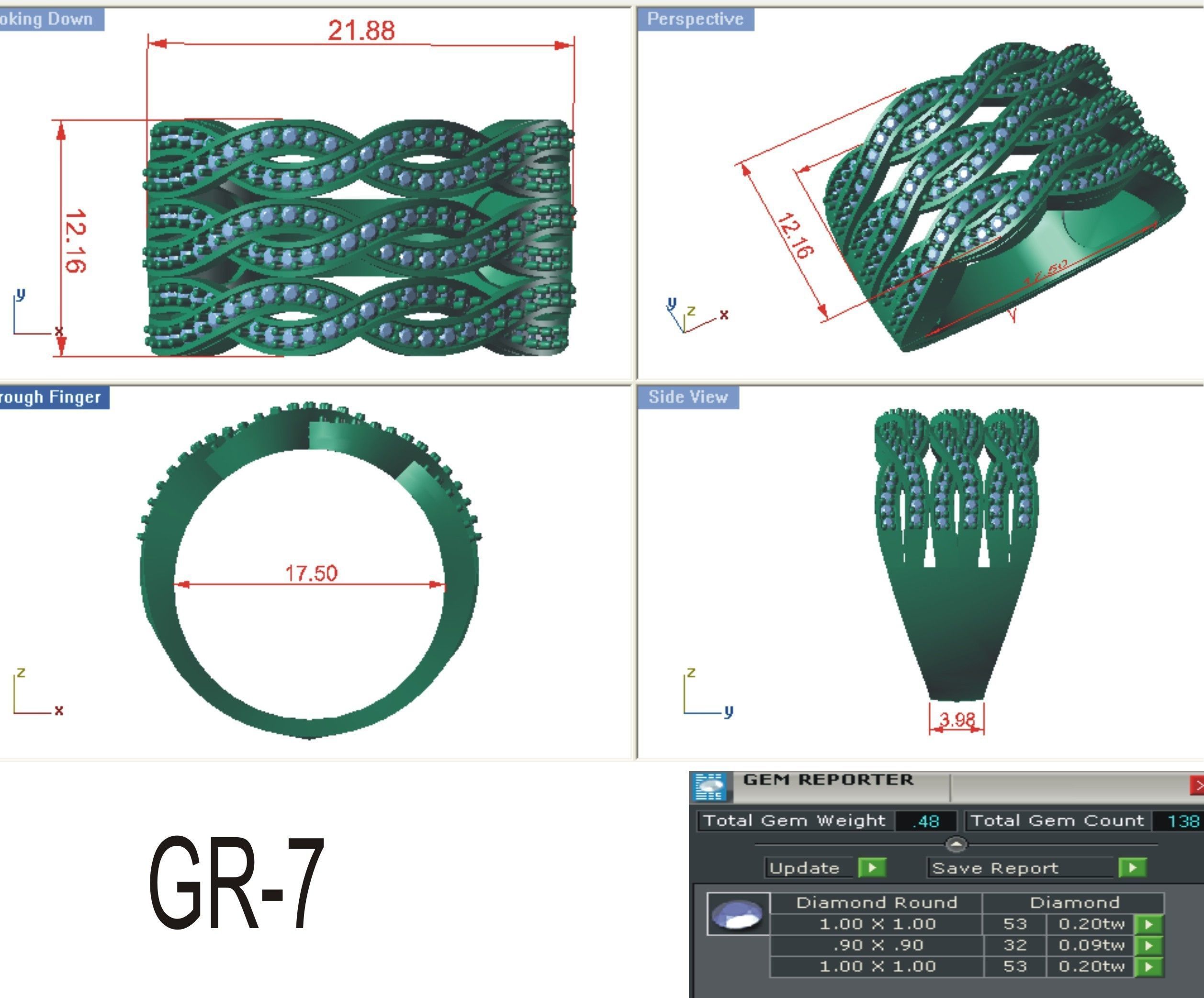 LADIES RING BSJ-R 8898 3D print model_2
