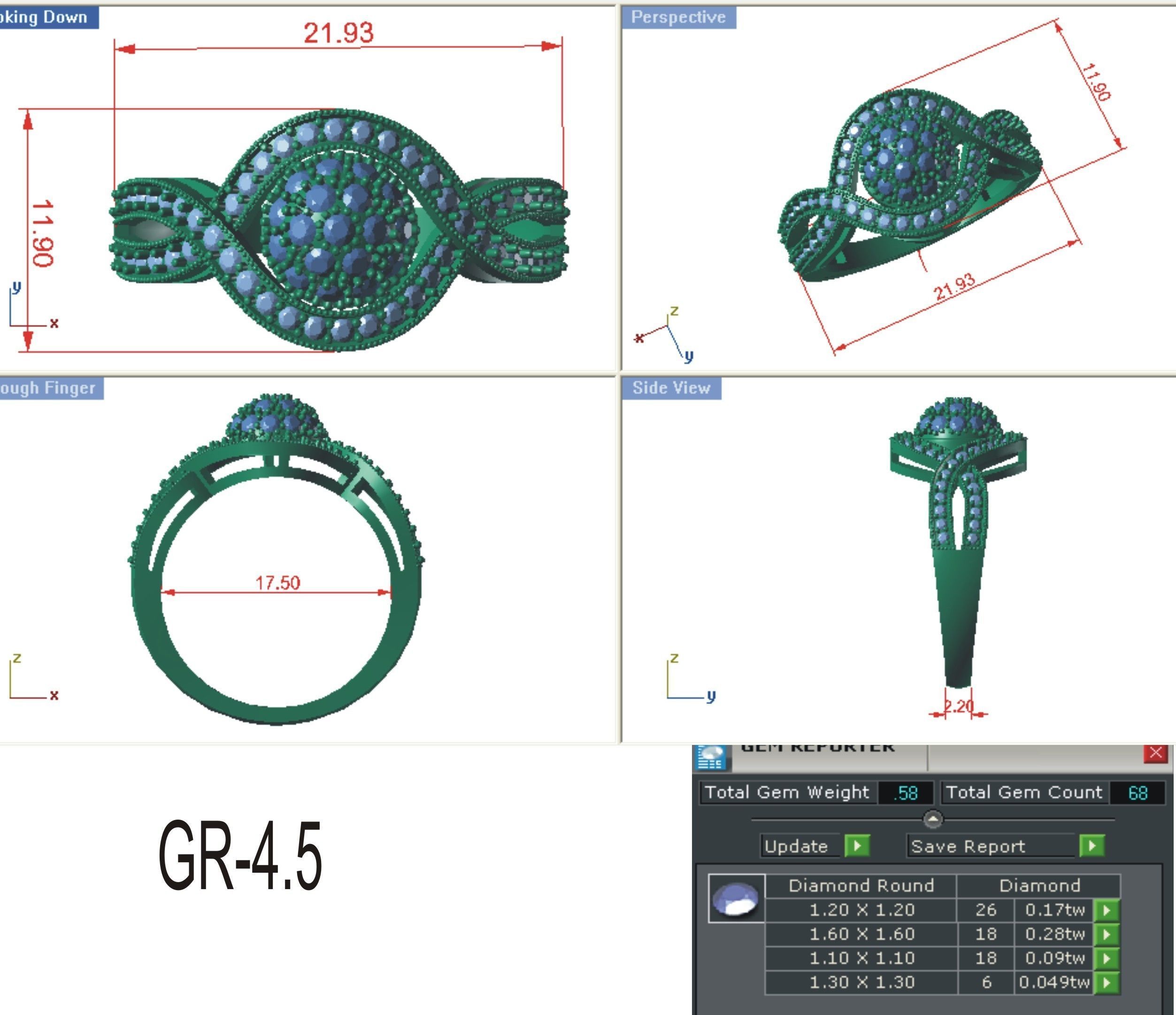 LADIES RING BSJ-R 8899 3D print model_2