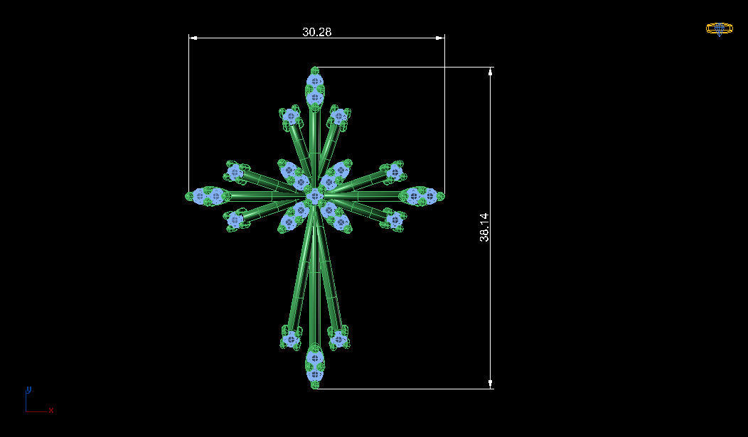 Cross Pendant 1 3D print model_2