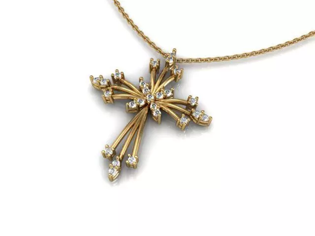 Cross Pendant 1 3D print model_0