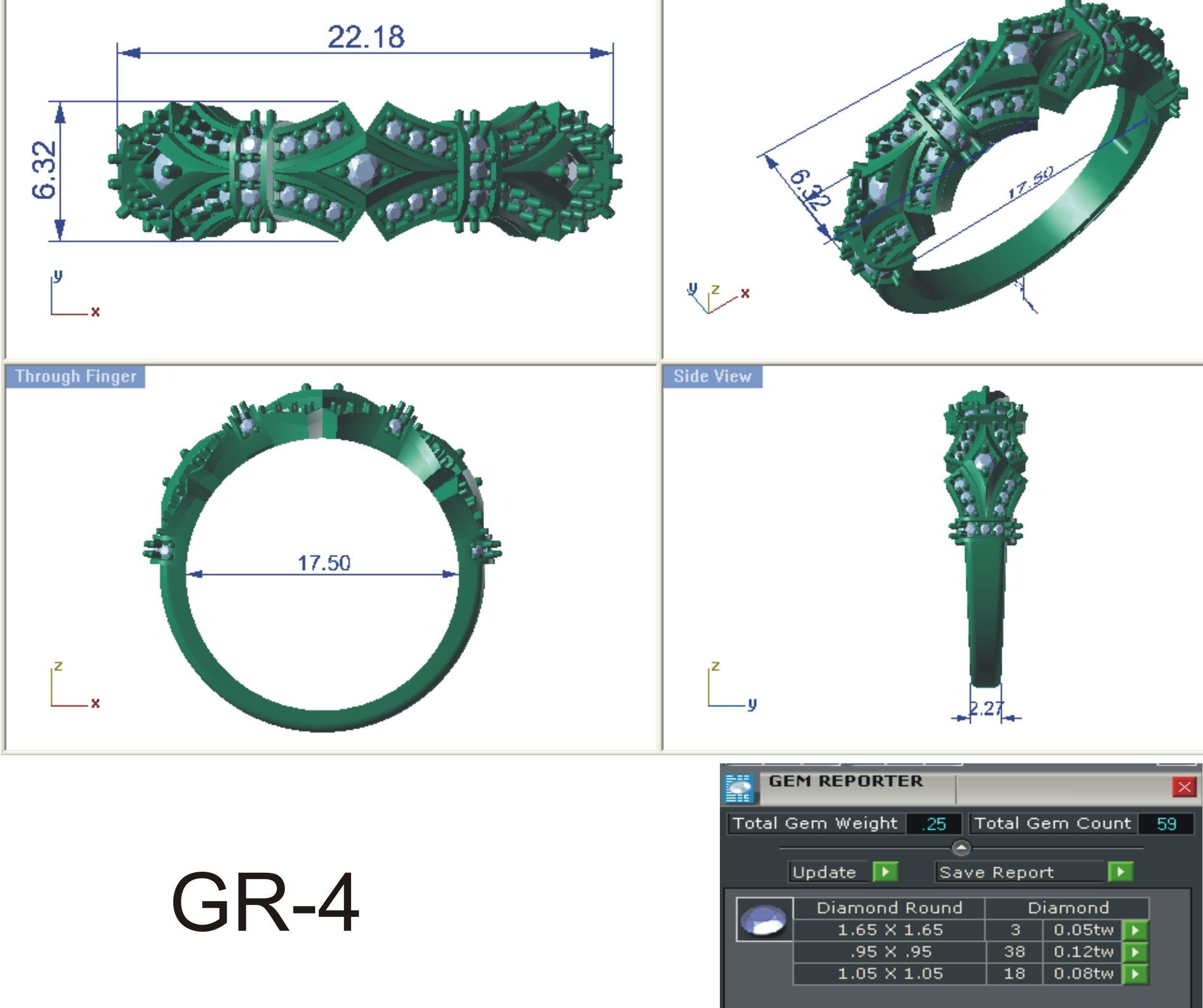LADIES RING BSJ-R 8907 3D print model_2