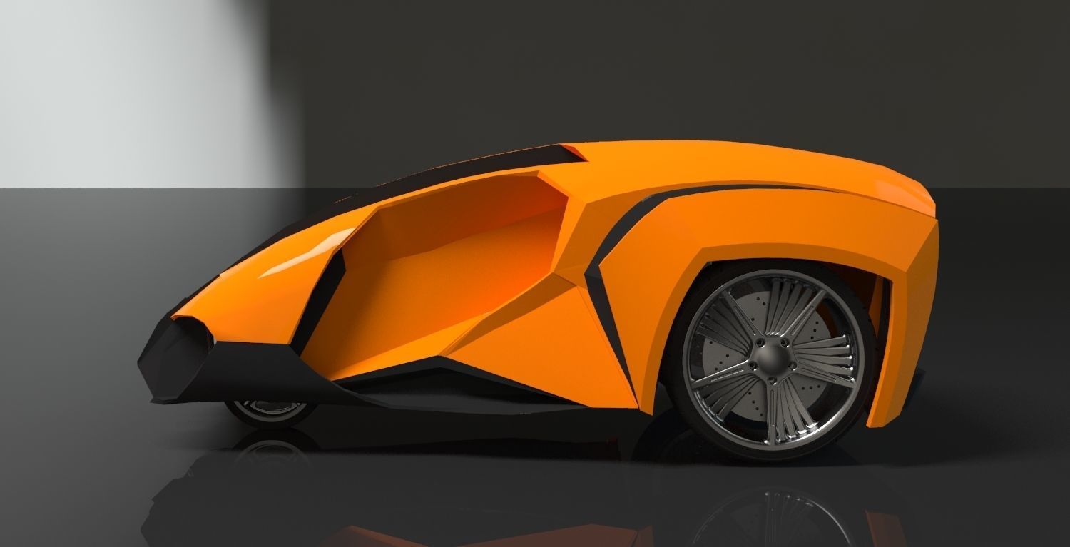 super car concept 3D model_2
