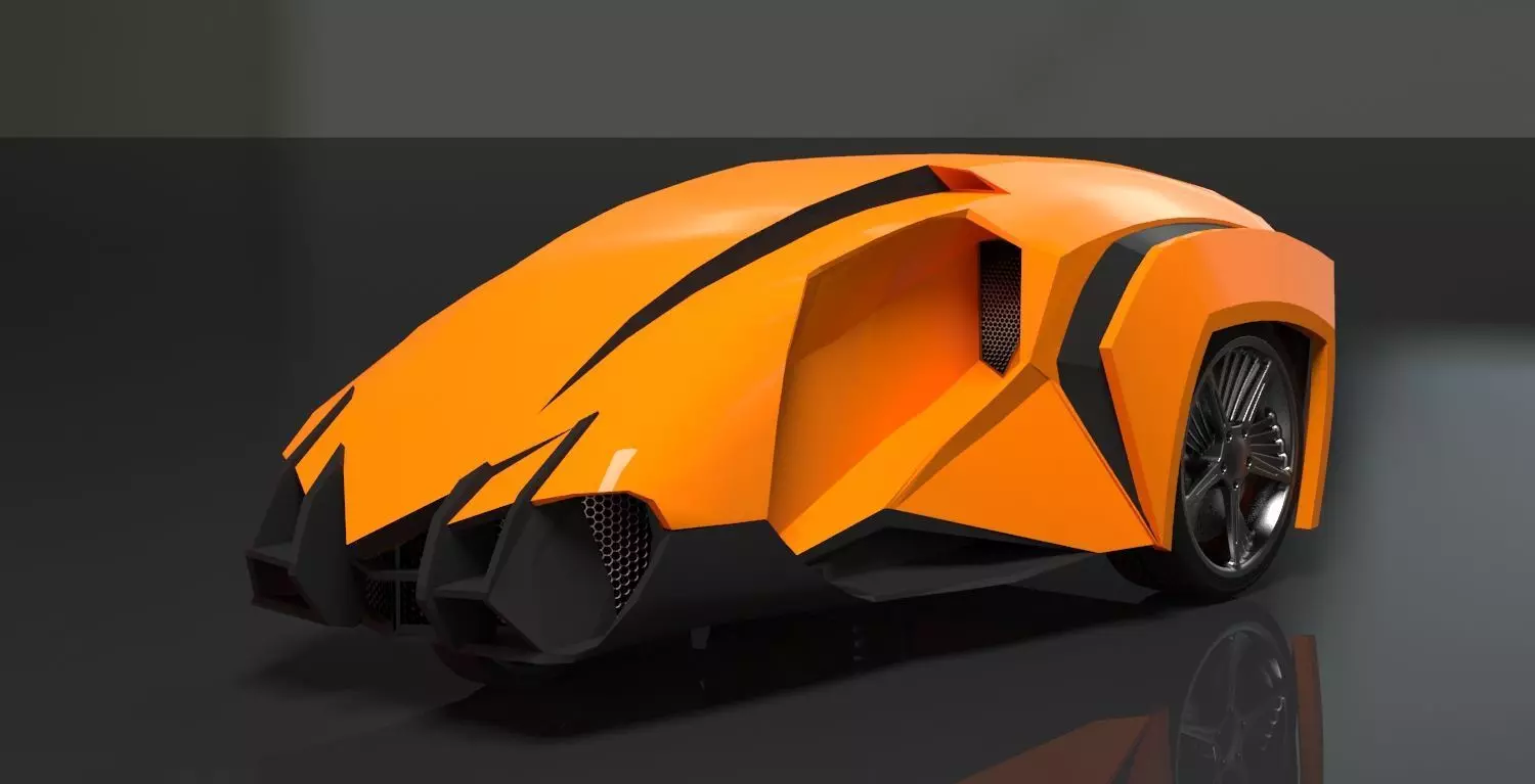super car concept 3D model_0