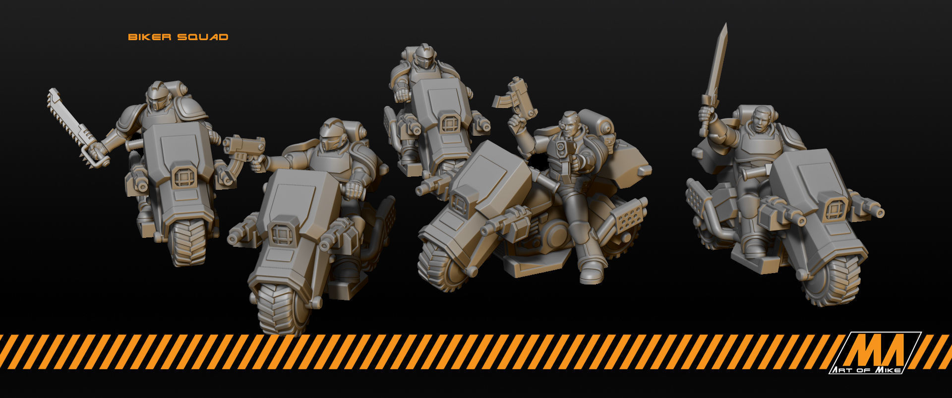 Biker squad 3D print model_5