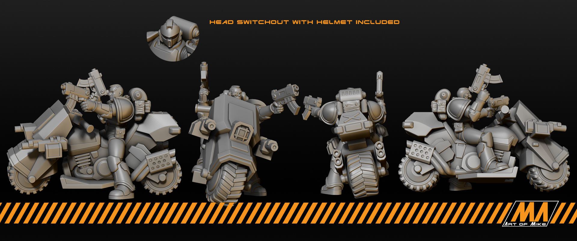 Biker squad 3D print model_3