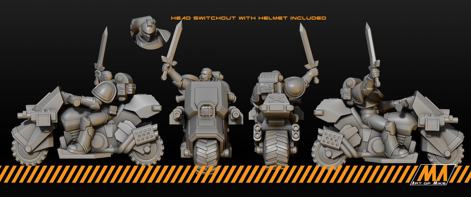 Biker squad 3D print model_2