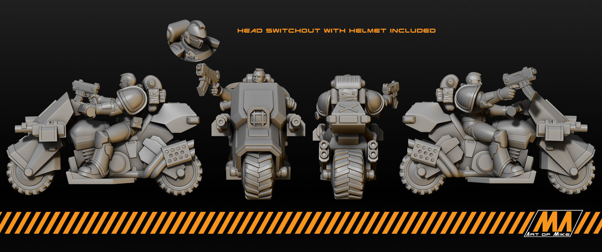 Biker squad 3D print model_1