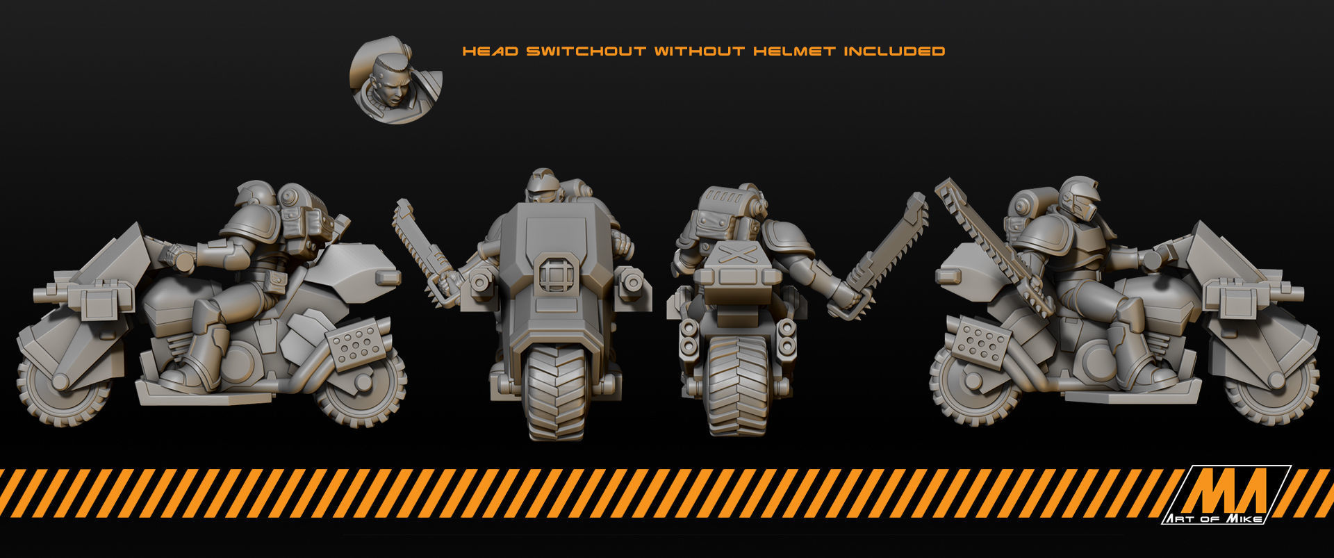 Biker squad 3D print model_4