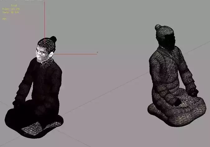 Model - Male Terracotta Warriors and Horses 01